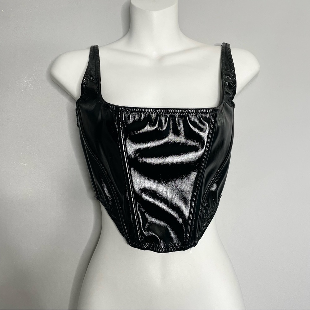 Urban Outfitters Out From Under Faux Leather Corset Top
